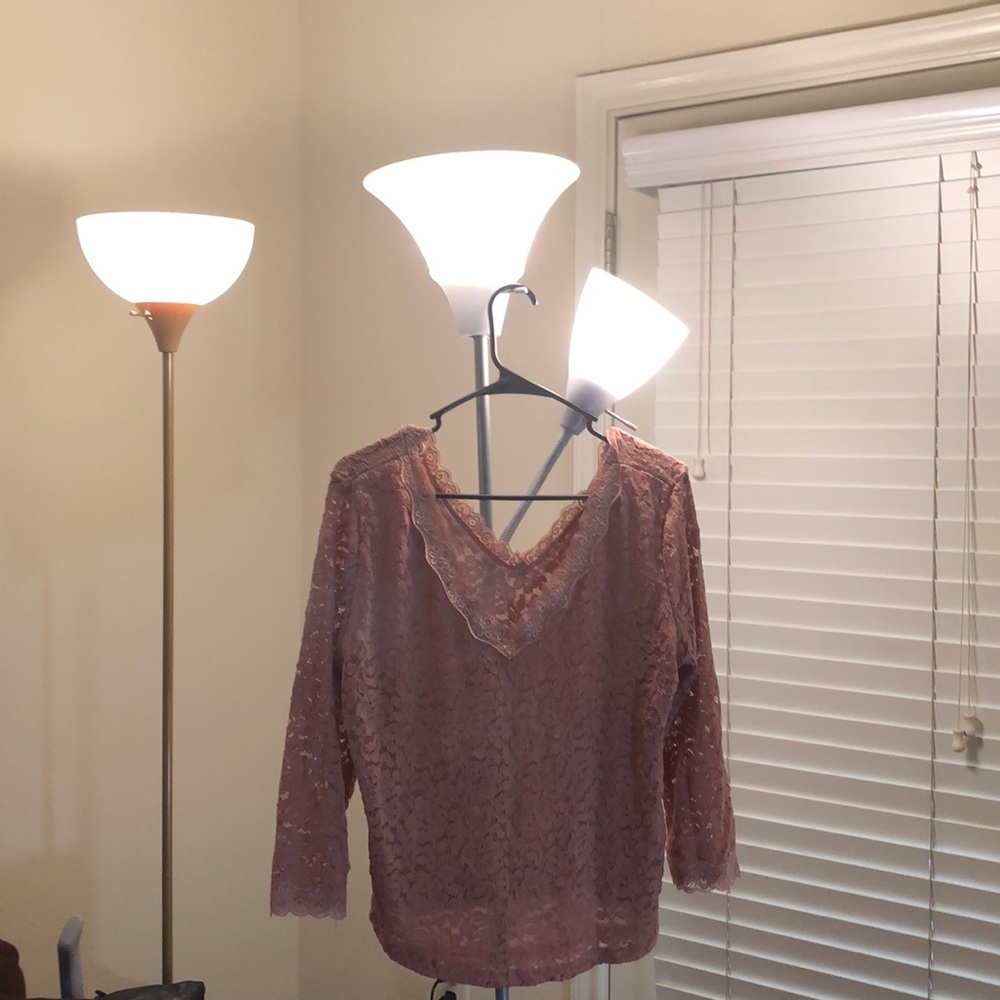 Pink lace blouse